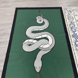 YIKUSH Area Rug 5x7 Rugs for Living Room Green Area Rug with Unique Snake Design Non-Slip Rug Soft Floor Mats Carpet